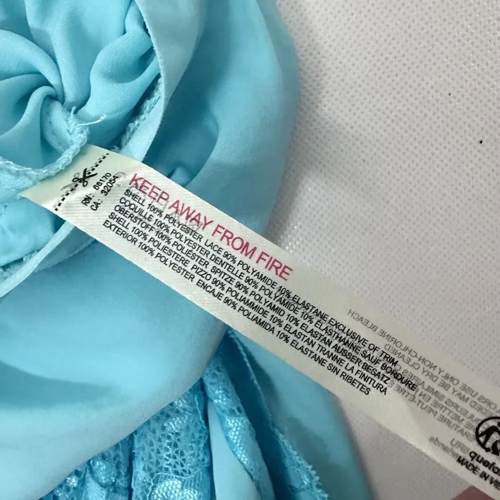 Elegant Blue Lace Trim Skirt - Picture 5 of 9